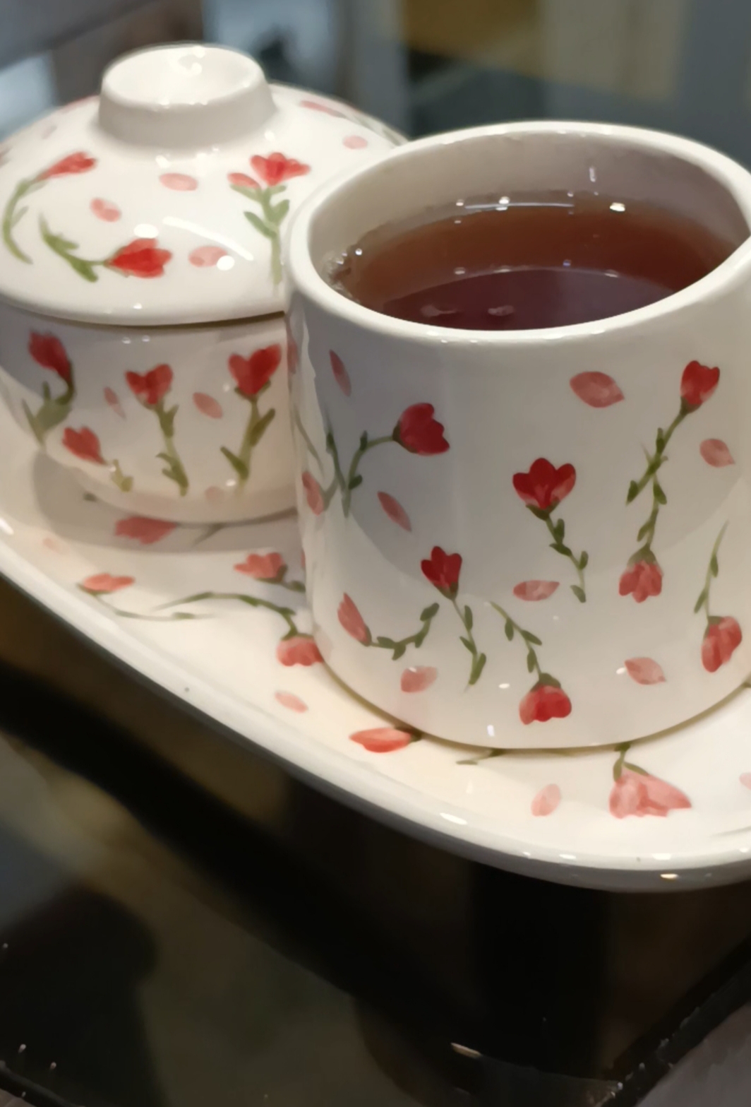 ست فنجان، زیره و قندان سرامیکی